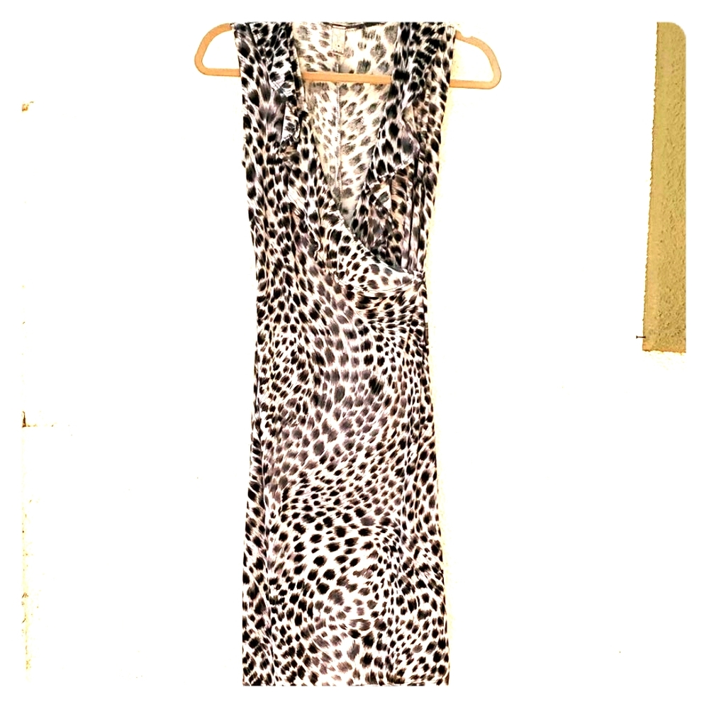 Leopard print wrap dress